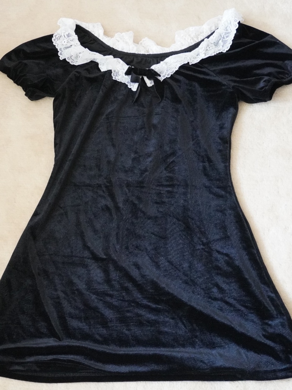 Velvet Black Mini Dress